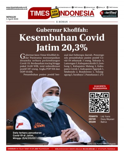 Edisi Minggu, 5 April 2020: E-Koran, Bacaan Positif Masyarakat 5.0