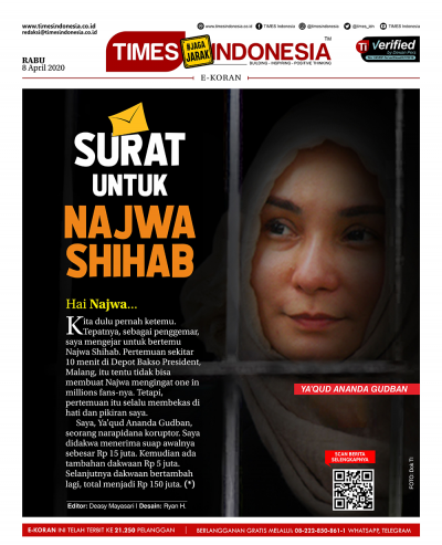 Edisi Rabu, 8 April 2020: E-Koran, Bacaan Positif Masyarakat 5.0