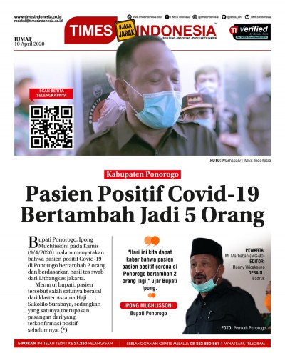 Edisi Jumat, 10 April 2020: E-Koran, Bacaan Positif Masyarakat 5.0