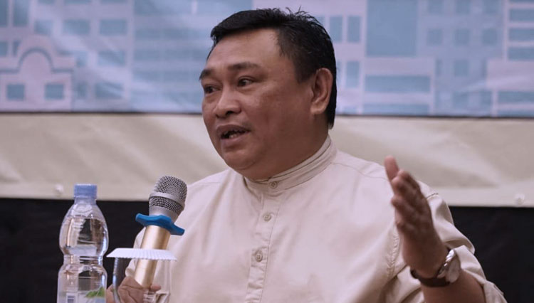 Direktur Pelayanan Haji Dalam Negeri Muhajirin Yanis saat memberikan keterangan di Jakarta (12/04/2020). (Foto: Humas/TIMES Indonesia)