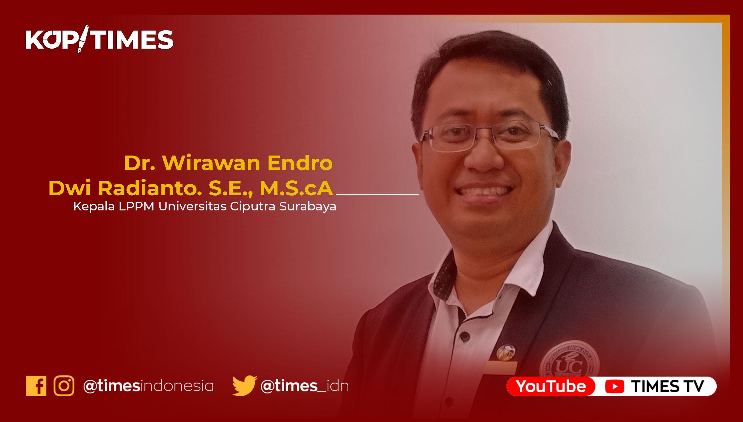 Dr. Wirawan Endro Dwi Radianto, S.E., M.ScA, CFP., CMA., QWP., Ak., CA. Dosen Akutansi-Head, Research and Community Development