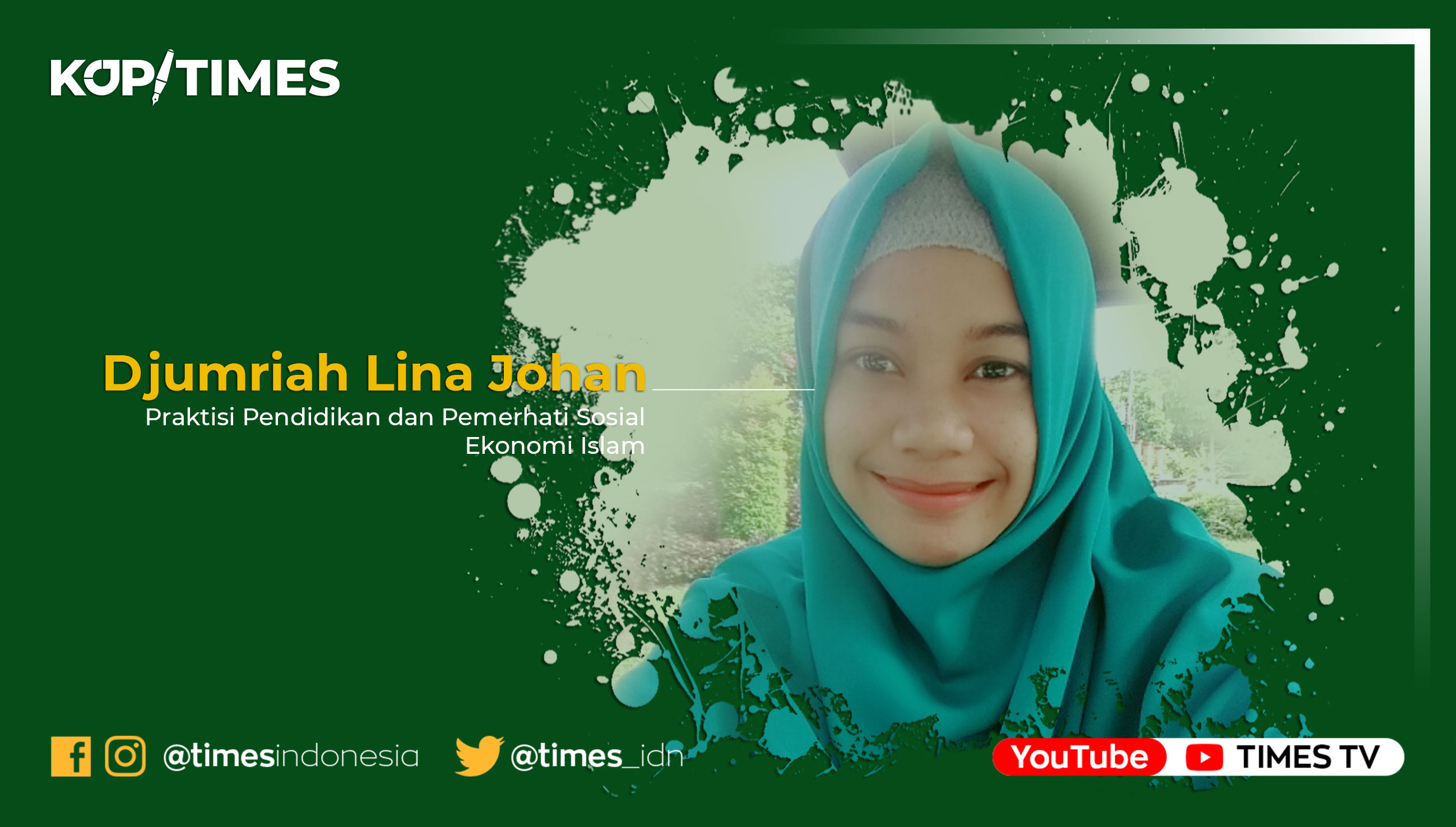 Djumriah Lina Johan, Praktisi Pendidikan dan Pemerhati Sosial Ekonomi Islam