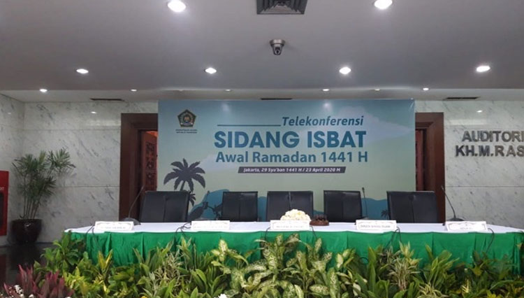 Ruang konfrensi pers virtual sidang isbat awal Ramadhan. (foto: Humas Kemenag RI for TIMES Indonesia)