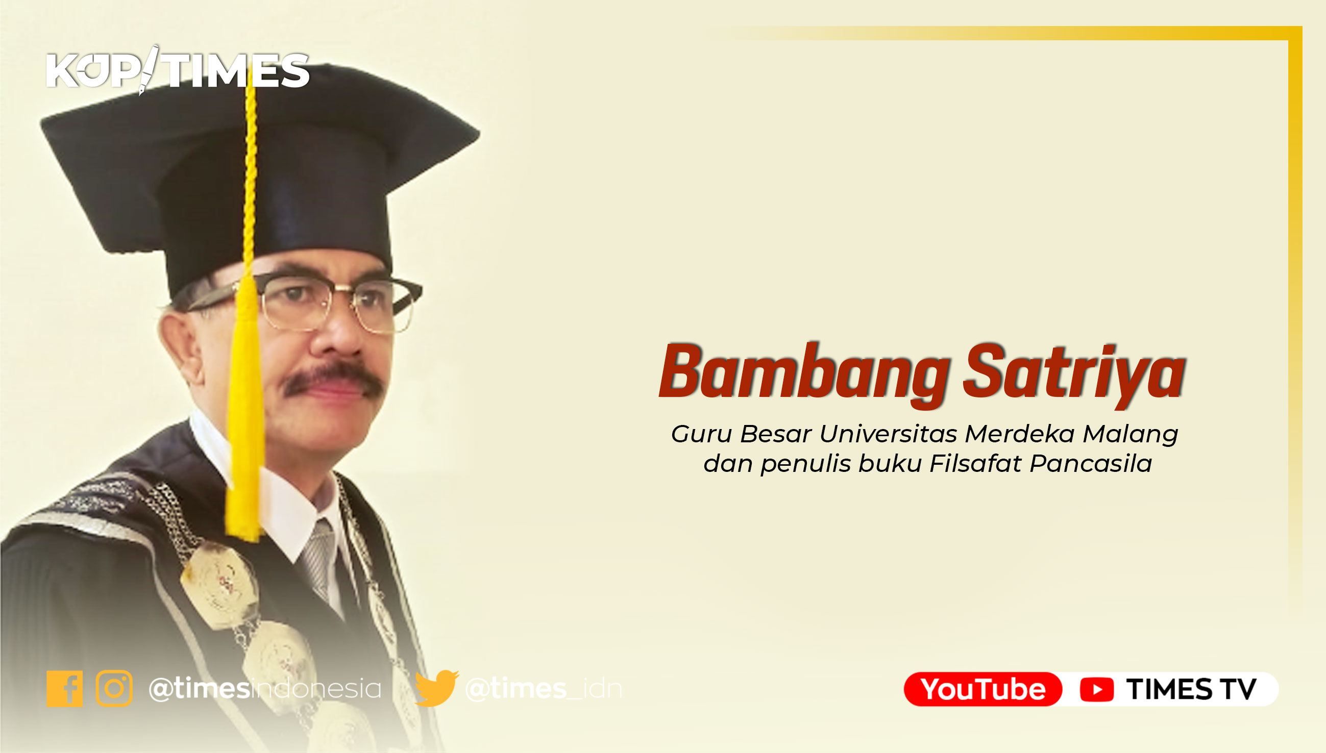 Bambang Satriya, Guru Besar Universitas Merdeka Malang dan penulis buku Pancasila.