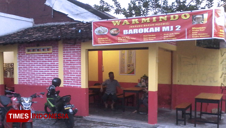 Warung Indomie Burjo Barokah MJ 2 di Jalan IKIP PGRI No.105, Sonosewu Yogyakarta. (Foto: Hendro S.B/TIMES Indonesia)