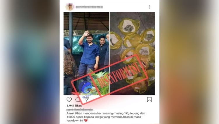 Hoaks Berita Viral Aamir Khan Taruh Uang 15000 Rupee Di Dalam 1 Kg 