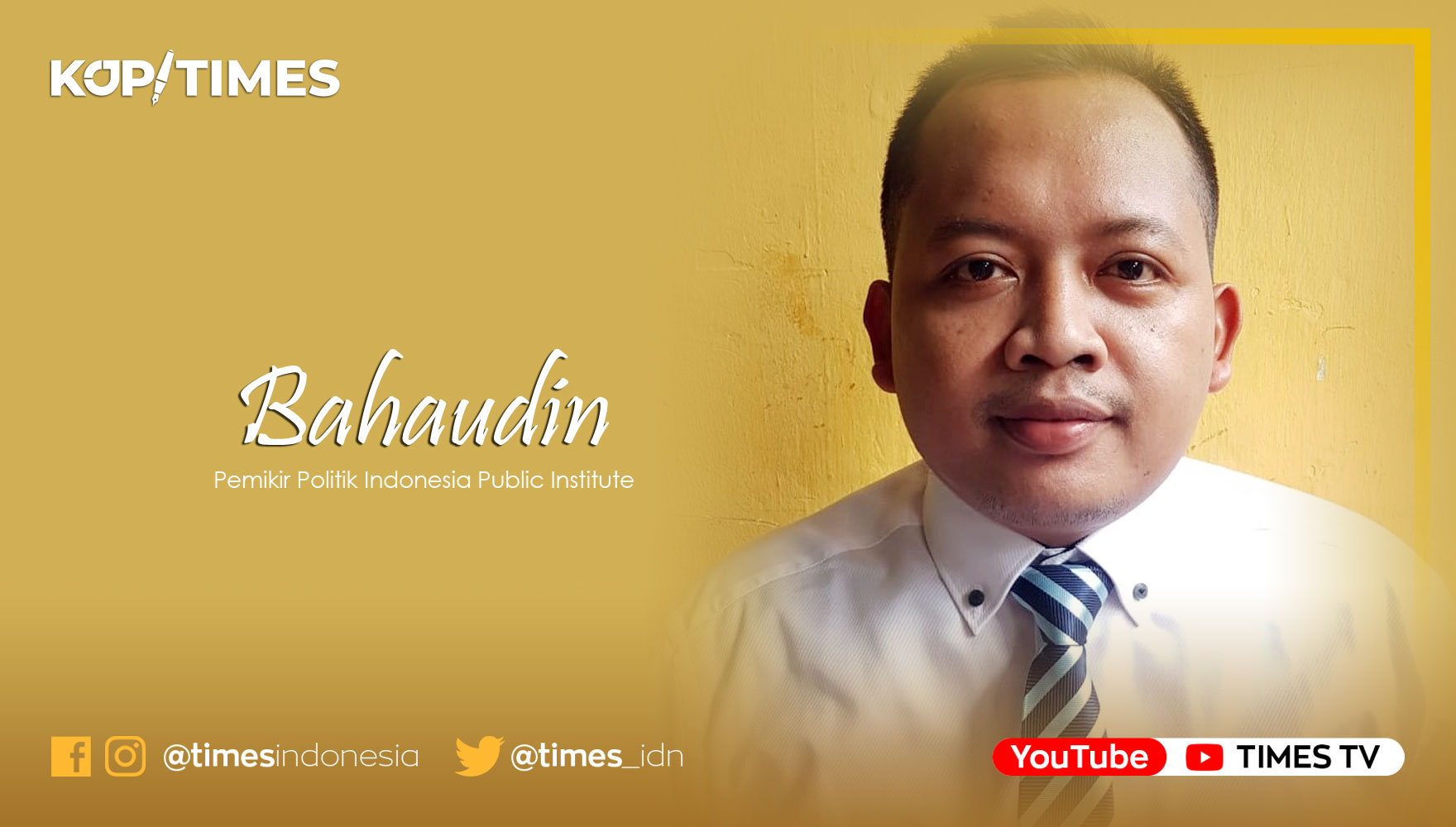 Bahaudin, Peneliti di IPI. (Grafis: TIMES Indonesia)