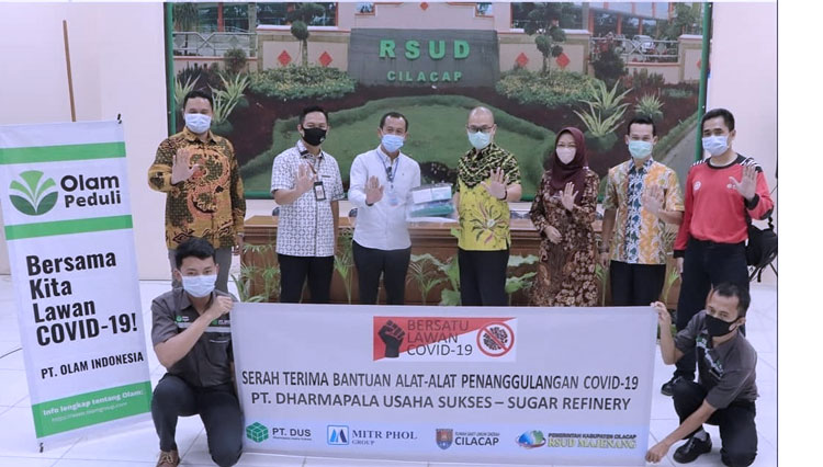 Olam Indonesia APD Covid 19 ke RSUD Dr. H. Abdul Moeloek Provinsi Lampung. (FOTO: Olam Indonesia for TIMES Indonesia)
