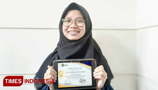 Mahasiswa Jurusan Ilmu Al-Quran dan Tafsir (IAT) Fakultas Ushuluddin (FU) UIN SGD Bandung, Cut Shabrina Dzati Amani. (Foto : Humas UIN SGD for TIMES Indonesia)