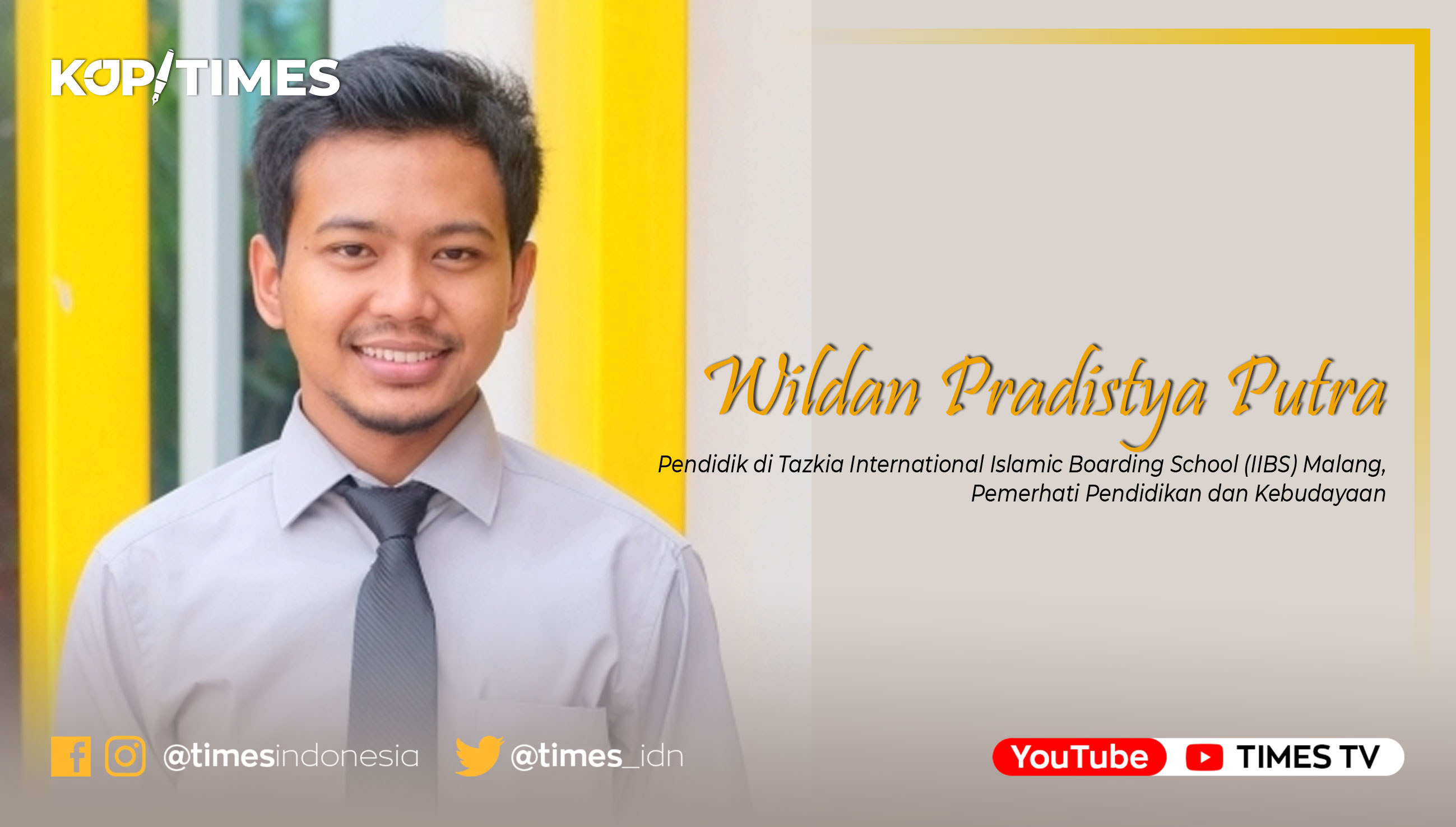 Wildan Pradistya Putra, Pendidik di Thursina International Islamic Boarding School (IIBS) Malang.