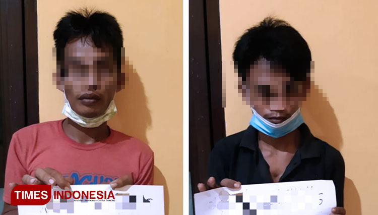 Dua Warga Desa Dongko, Kecamatan Dampal Selatan, Kabupaten Tolitoli ditangkap polisi karena memiliki narkotika jenis sabu. (Foto: Humas Polres Tolitoli for Times Indonesia)  