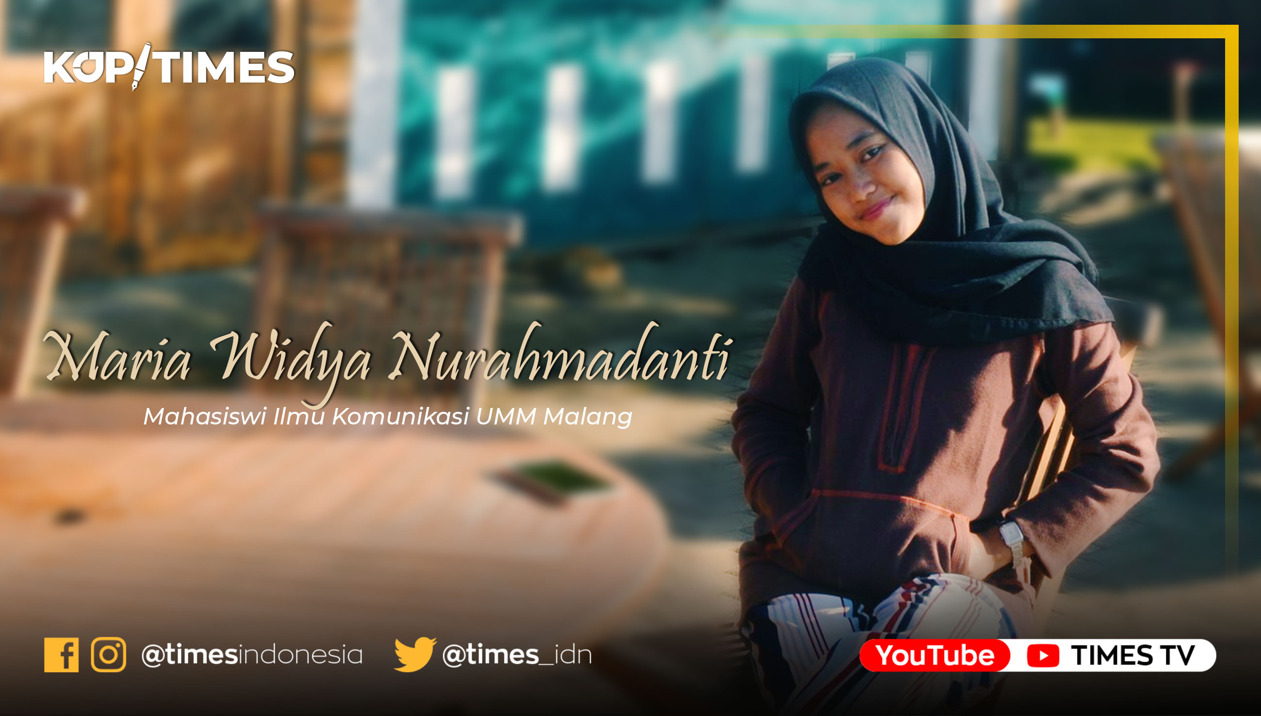 Maria Widya Nurahmadanti, Mahasiswi Ilmu Komunikasi Universitas Muhammadiyah Malang.