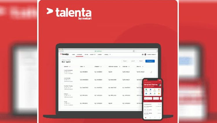 Tampilan aplikasi Talenta.