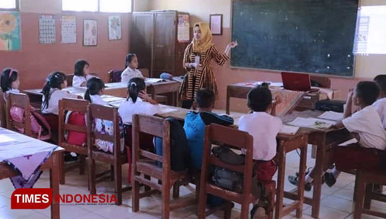 Proses belajar mengajar di salah satu sekolah di Kabupaten Sragen. (FOTO: Mukhtarul Hafidz/TIMES Indonesia)