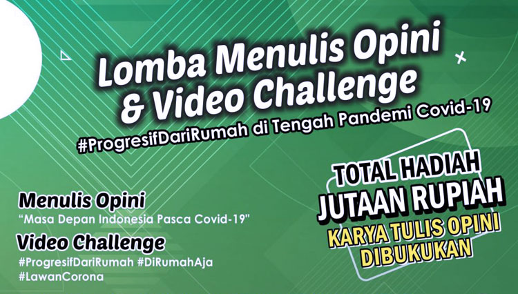 Flyer Lomba Menulis Opini dan Video Challenge oleh BEM UNISMA