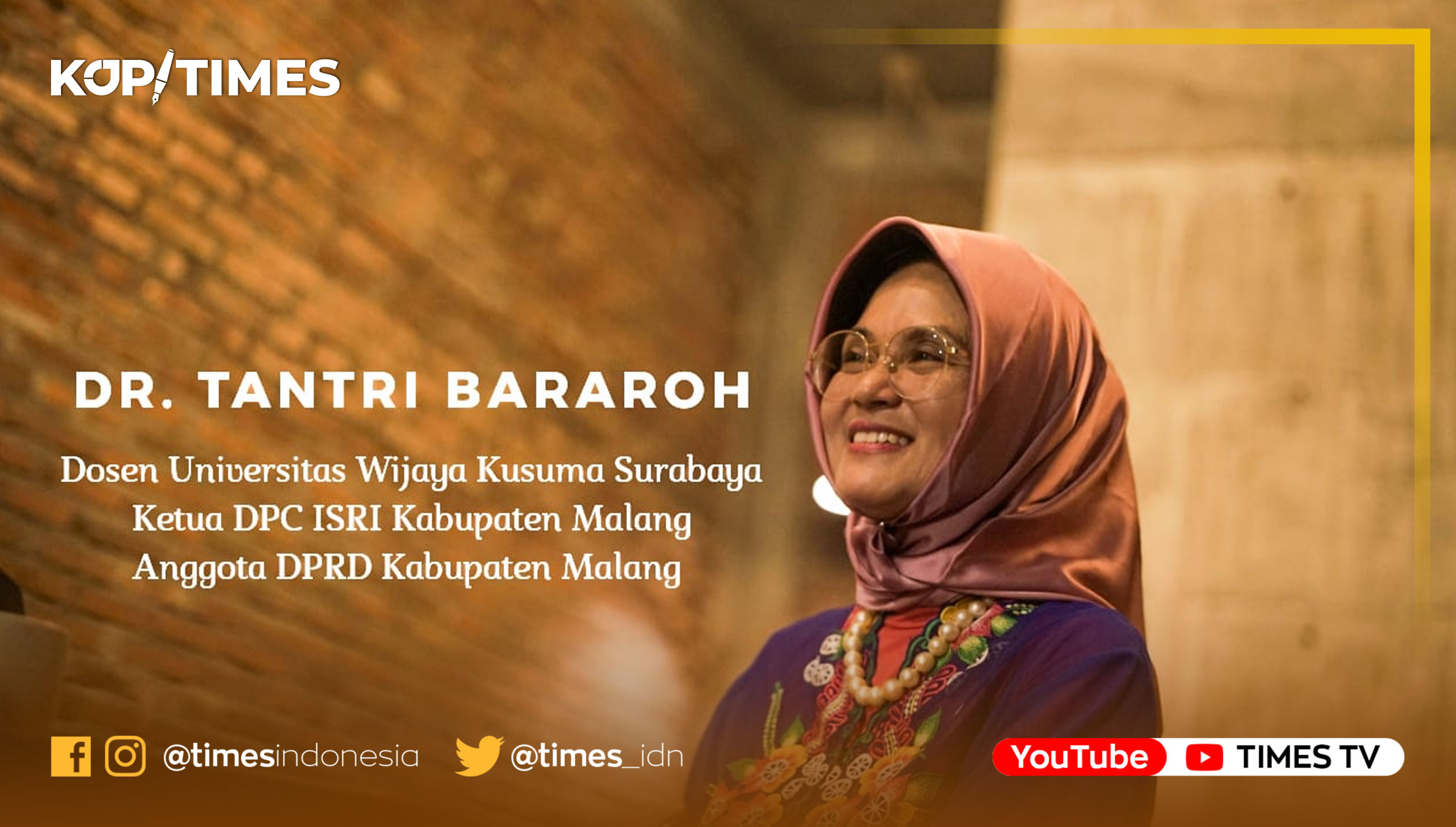 Dr. Tantri Bararoh, (Anggota DPRD Kabupaten Malang, Ketua DPC ISRI Kabupaten Malang, Dosen Universitas Wijaya Kusuma Surabaya)