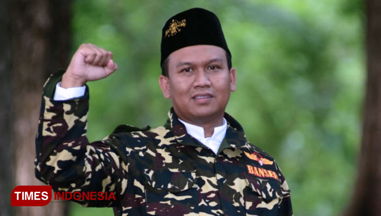 Yogie Kripsian Sah Ketua Cabang Ansor Situbondo. (Foto: Fawaid Aziz/TIMES Indonesia)