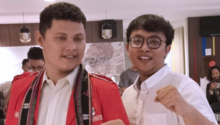 Ketua Umum DPP GMNI Arjuna Putra Aldino dan Sekretaris Jenderal M. Ageng Dendy Setiawan (Foto : dok pribadi)