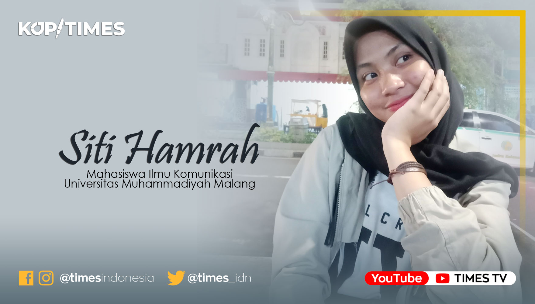 Siti Hamrah, Mahasiswa Ilmu Komunikasi Universitas Muhammadiyah Malang.