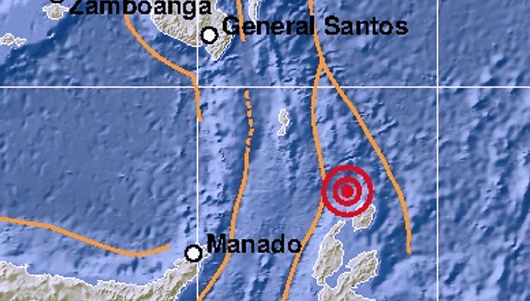 Peta lokasi gempa bumi yang terjadi di Maluku Utara Kamis (4/6/2020) sore ini. (Foto: BMKG)