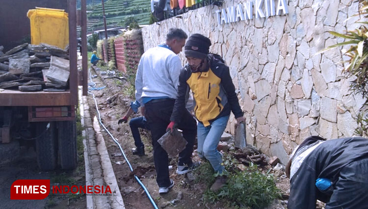Pembenahan di sejumlah objek wisata Dieng Banjarnegara Jawa Tengah. (FOTO : UPTD Dieng/TIMES Indonesia)