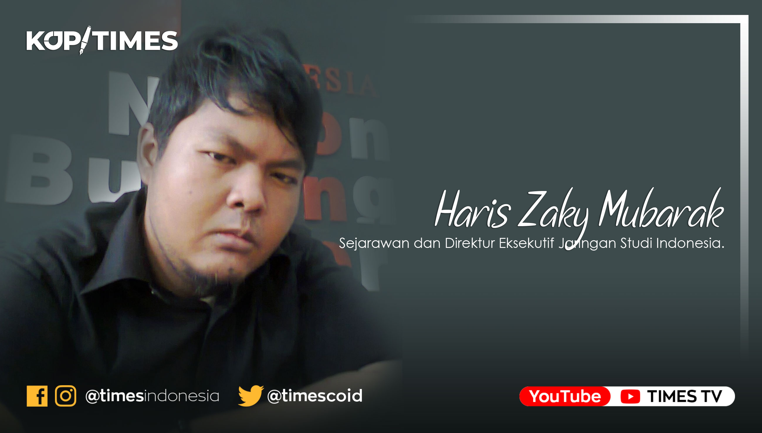 Haris Zaky Mubarak, MA, Analis dan Eksekutif Jaringan Studi Indonesia.