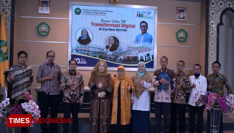 Hasil capture acara Business Online Talk yang digelar oleh FEB Unisma Malang. (FOTO: AJP TIMES Indonesia)
