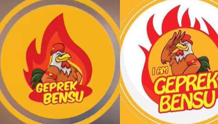 Geprek Bensu dan i am geprek bensu yang viral hari ini. (Foto: twitter)