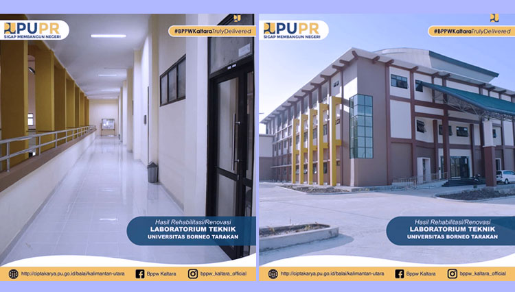 Pembangunan lanjutan Konstruksi Dalam Pengerjaan (KDP) tiga Gedung Kampus Universitas Borneo Tarakan (UBT) yang berlokasi di Jalan Amal Lama Kota Tarakan. (FOTO: Biro Komunikasi Publik Kementerian PUPR RI)