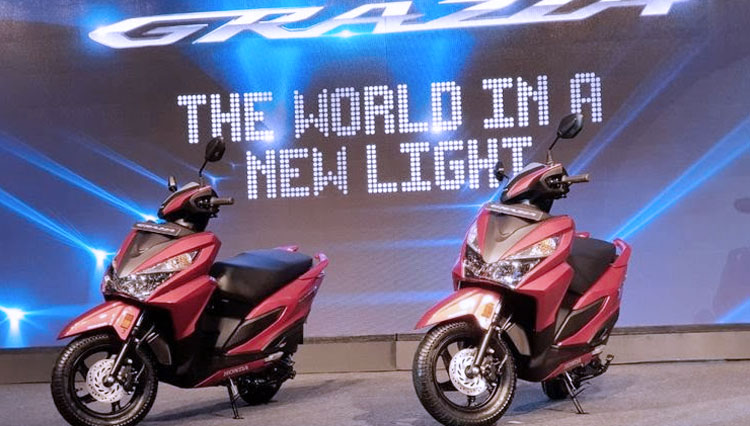 Honda meluncurkan skuter matik terbaru Honda Grazia. (FOTO: Indiaautoblog)