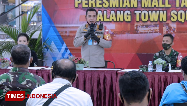 Kapolresta Malang Kota bersama Dandim 0833 Kota Malang meresmikan Matos sebagai Mall Tangguh. (Foto: Adhitya Hendra/TIMES Indonesia)