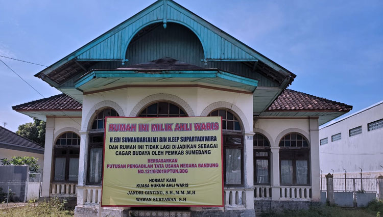 Rumah Cagar Budaya di Jalan Geusan Ulun No 150 Kabupaten Sumedang. (Foto: Anggi/TIMES Indonesia)