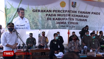 Kementan RI Ajak Petani Lakukan Percepatan Tanam Padi di Jawa Timur