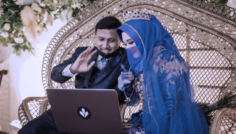 Virtual Wedding yang disiapkan PT Berkah Catering Nusantara untuk masa new normal. (foto-foto: berkah enterprise)
