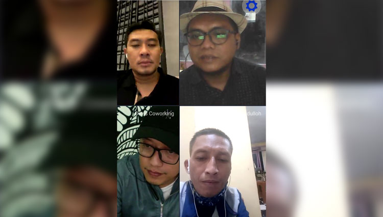 Narasumber webinar series #Berbaur1 bersama host dari TIMES Indonesia. (Foto: Yupi Apridayani/TIMES indonesia)