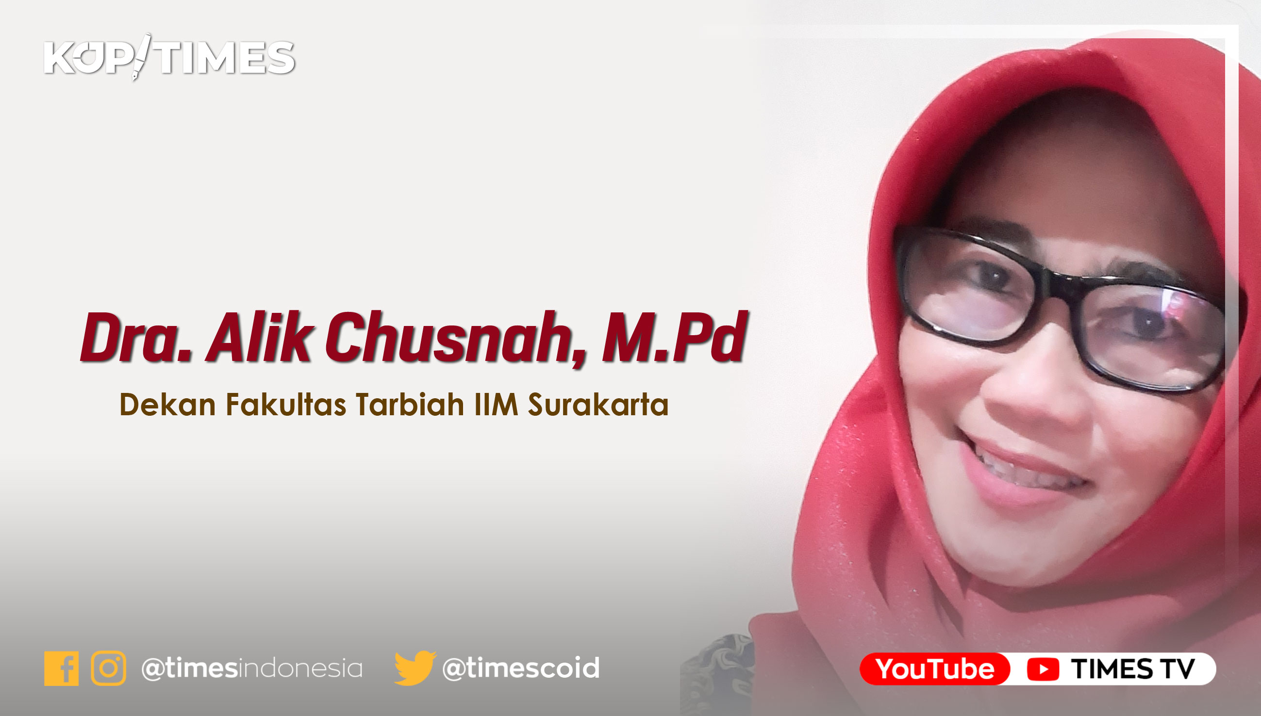 Dra. Alik Chusnah, M.Pd, Dekan Fakultas Tarbiah IIM Surakarta.