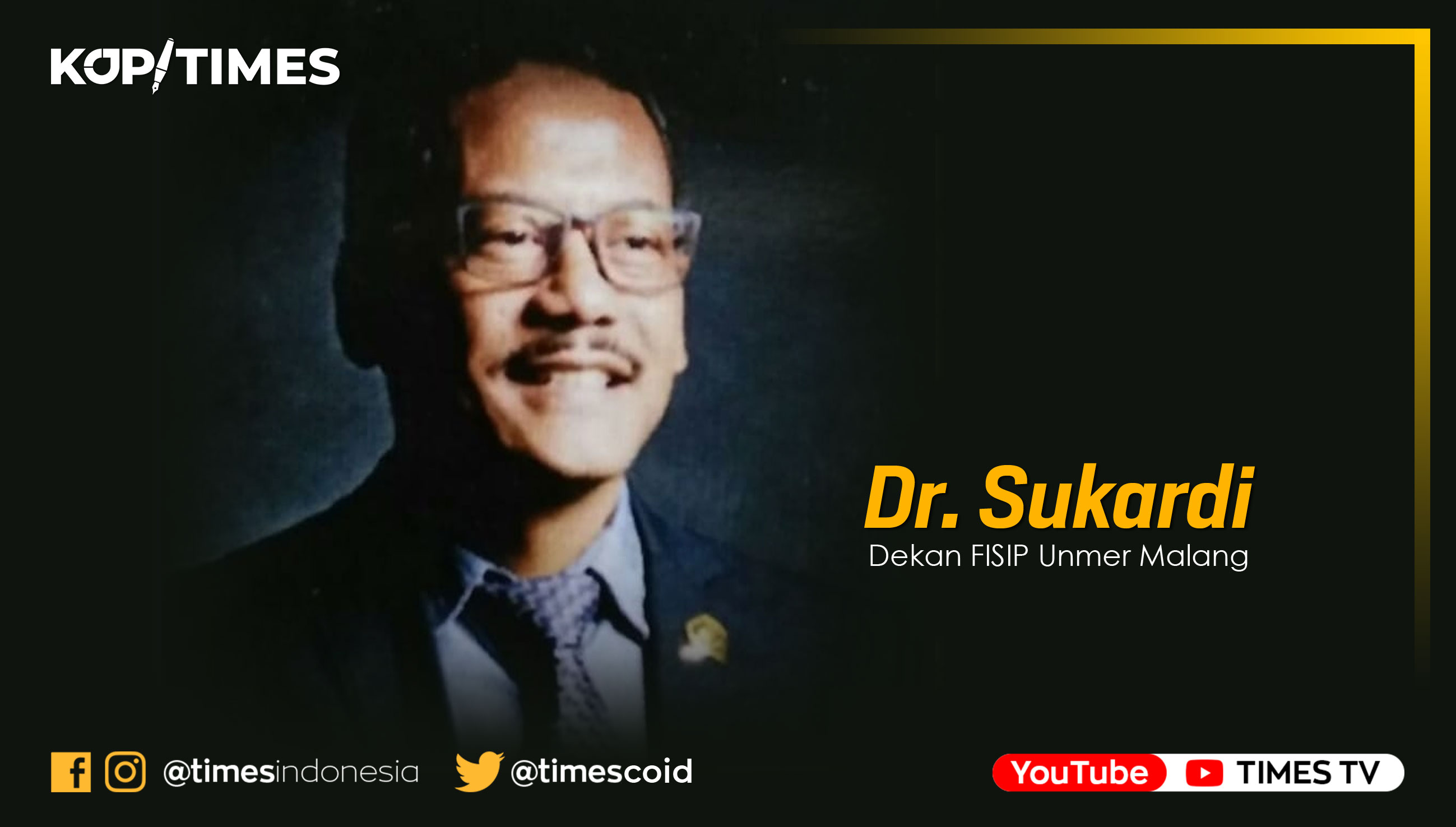 Dr. Sukardi, Dekan FISIP Unmer Malang.