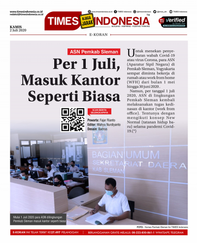 Edisi Kamis, 2 Juli 2020: E-Koran, Bacaan Positif Masyarakat 5.0	