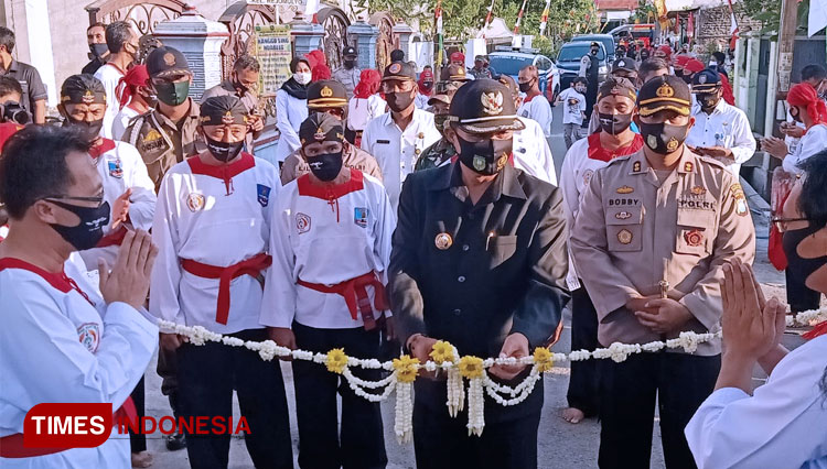 PPS Betako Merpati Putih Madiun diresmikan menjadi padepokan tangguh oleh Wali Kota Madiun H. Maidi. (FOTO: Aditya Candra/TIMES Indonesia)