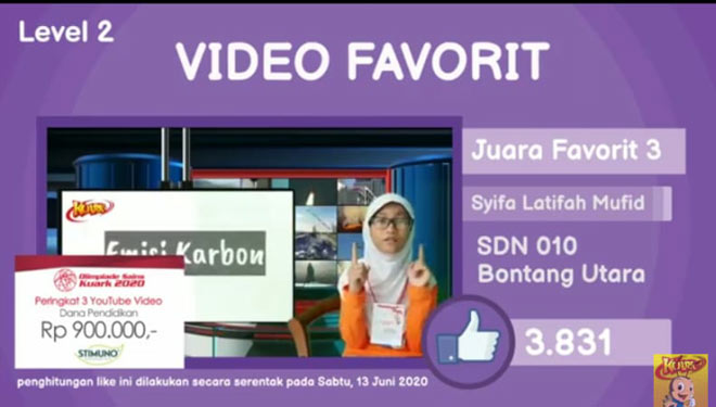 Syifa Latifa Mufi bersama videonya dalam OSK 2020. (Foto: Dokumen Syifa Latifa Mufi)