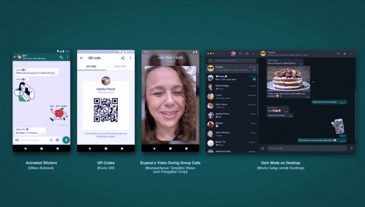 Mode Gelap dan Stiker Animasi WhatsApp Kini Bisa Dinikmati di Versi Web