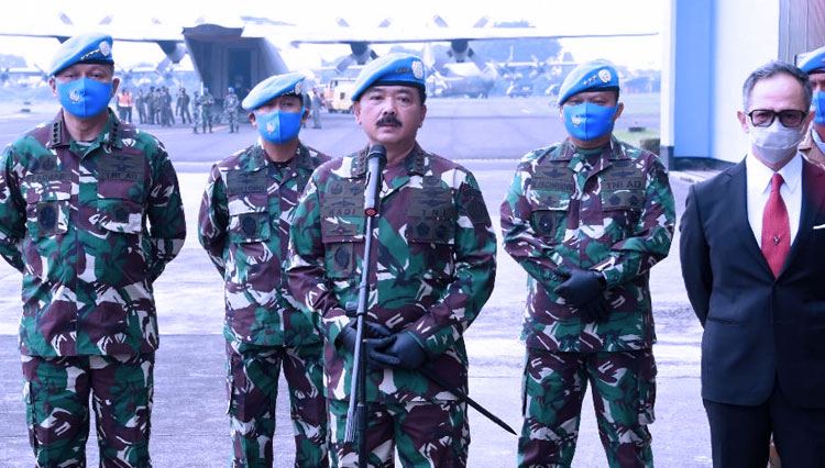 Panglima TNI Lepas Jenazah Prajurit yang Gugur di Kongo