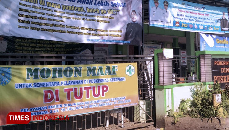 Puskesmas Ketapang di Kota Probolinggo, tutup sementara. Sebaran kasus covid19 di Kota Probolinggo. (FOTO: Happy/TIMES Indonesia)