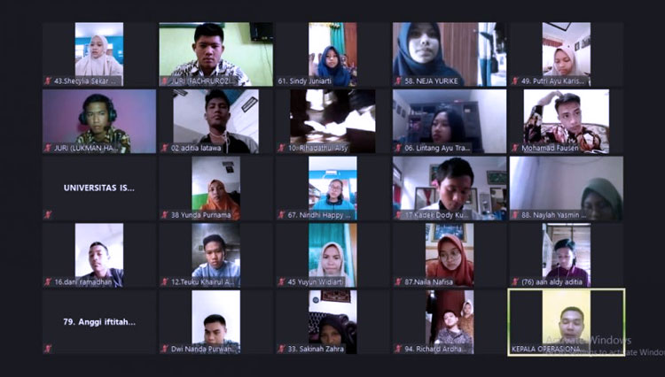 Antusias peserta saat cerdas cermat secara online berlangsung. (FOTO: AJP TIMES Indonesia)