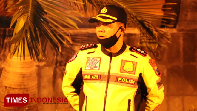 Kapolres Ponorogo AKBP Mochamad Nur Azis pimpin patroli gabungab skala besar penerapan new normal. (foto:humas polres/Times Indonesia)