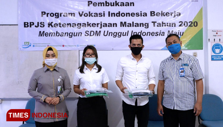 Pembukaan Program Vokasi Indonesia Bekerja BPJAMSOSTEK Cabang Malang. (FOTO: Naufal Ardiansyah/TIMES Indonesia)