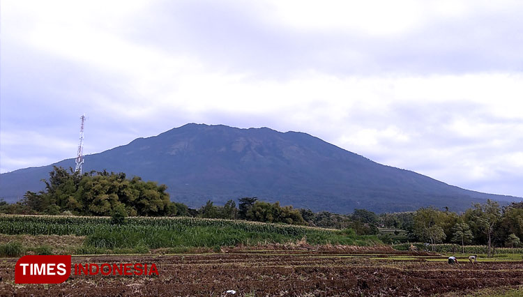 Gunung Lawu tampak dari Magetan, Jawa Timur, Selasa (7/7/2020). (FOTO: M Kilat Adinugroho/TIMES Indonesia)
