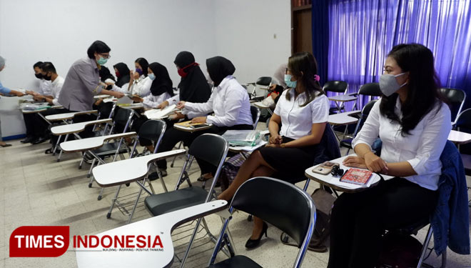 Peserta Program Vokasi Indonesia Bekerja BPJAMSOSTEK Cabang Malang. (Foto: Naufal Ardiansyah/TIMES Indonesia)