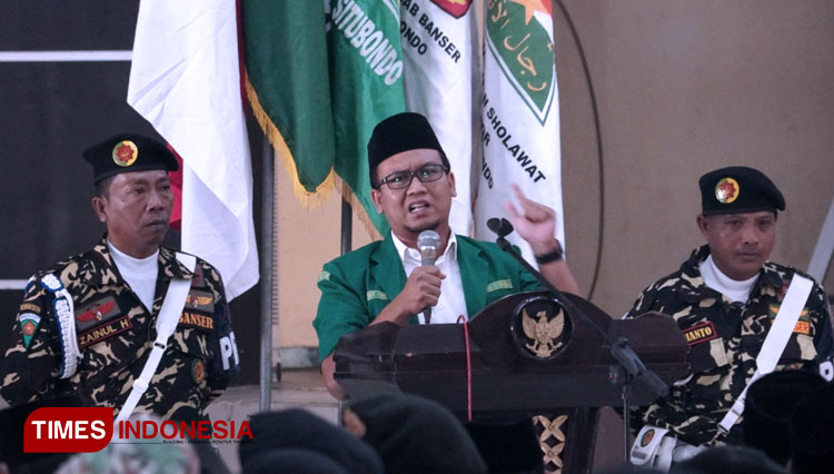 Yogie Kripsian Sah (YKS), Ketua Pimpinan Cabang Gerakan Pemuda Ansor Situbondo. (Foto: Uday/TIMES Indonesia)