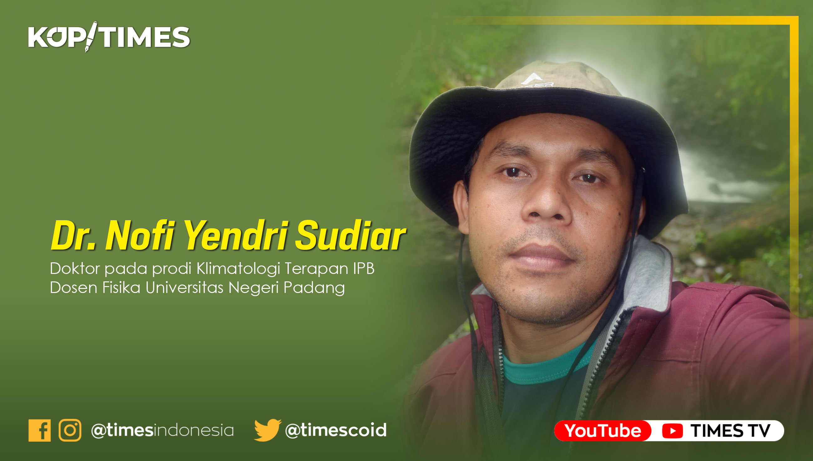 Dr. Nofi Yendri Sudiar dosen Fisika Universitas Negeri Padang.